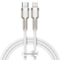 Кабель Baseus Cafule metal Type-C to Lightning PD 20W 1M Белый (CATLJK-A02)
