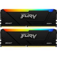 Пам'ять для настільних комп'ютерів Kingston 32GB 3733MT/s DDR4 CL19 DIMM (комплект з 2) 1Gx8 FURY Beast RGB, EAN: 740617337341
