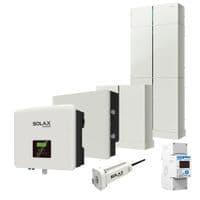 Комплект Solax 6.1: Однофазний гібридний інвертор на 5 кВт із АКБ на 9,3 кВт*рік