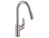 Змішувач для кухні Hansgrohe Focus M41, довж.виливу - 235мм, витяжний, 1важіль, KM240, сталь