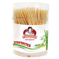 Зубочистки Помощница Бамбуковые 400 шт. (4820164966655)