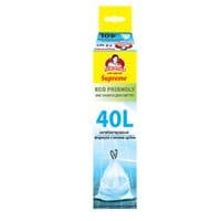 Пакеты для мусора С затяжками Бактерицидные Eco Friendly Supreme 40 л 12 шт. (4820212005862)