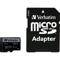 Карта памяти Verbatim PRO SDHC 128 ГБ (UH-3) с адаптером