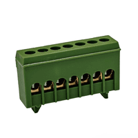 Шина нулевая, изолированная на DIN-рейку 7 отв.