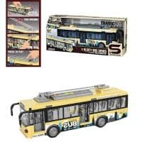 Іграшка DIY TOYS Тролейбус інерційний зі світл та звук ефектами, відчиняються двері