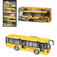 Игрушка DIY TOYS Автобус школьный инерционный со светом и звук эффектами, открывается дверь