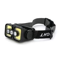 Налобний ліхтарик Voltronic K361,1 Cob, 3 Led+Red, 5 режими, корпус-пластик, водостійкий, ip44, АКБ вбудований, USB Type-С-кабель, 6500K, BOX