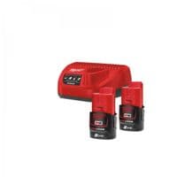 Набор аккумуляторов + зарядных устройств Milwaukee Li-Ion M12 NRG-202 + ЗУ, 2x2Ah (4933459209)