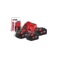 Набор аккумуляторов + зарядных устройств Milwaukee Li-Ion M18 NRG-503, + 3x5Ah M18 В5, M12 B2 1x2Ah (4933451423)