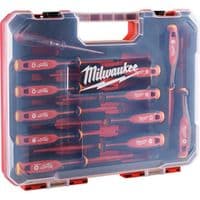 Набор отверток Milwaukee трехгранных VDE SL/PH/PZ/T + тестер напряжения, 12 шт (4932479095)