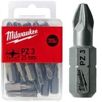 Набор бит Milwaukee PZ3, 25мм, 25шт (4932399591)