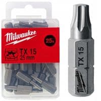 Набор бит Milwaukee TX15, 25мм, 25шт (4932399595)