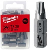 Набор бит Milwaukee TX20, 25мм, 25шт (4932399596)