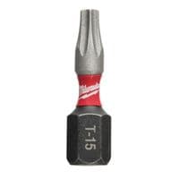 Набор бит Milwaukee SHOCKWAVE, TX15, 25мм, 2шт (4932430872)