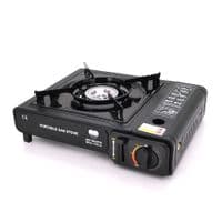 Портативная газовая плита BZD-155A, под газовые балоны бутан и пропан-бутан, Black, Case