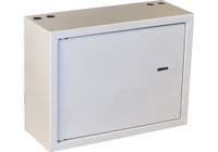 Антивандальна шафа VAGOS Lite 400х300x150 (0,5мм) двері петельні, замок - сувальдний, 4відп. 22мм