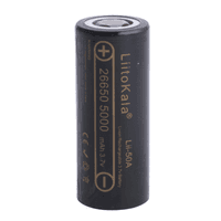 Аккумулятор 26700 Li-Ion LiitoKala Lii-52S, 5000mah （5100-5200mah）, 10A, 3.7V (2.75-4.2V), Orange, 2 шт в упаковке, цена за 1 шт