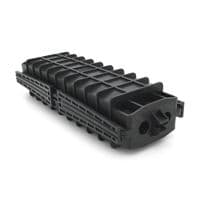 Муфта оптическая Merlion ML-OP-F001H-24C, герметичная, 4 введения, до 2-х кассет, до 24 сварок, материал PP+GF