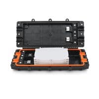 Муфта оптичная Merlion ML-OP-F008-96C, герметичная, 4 введения, до 4-х кассет, до 24 сварок, материал PC