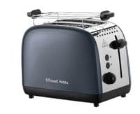 Тостер Russell Hobbs Colours Plus, 1600Вт, нержав., подогрев,разморозка, серый
