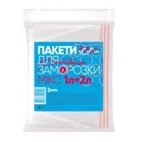 Пакеты с застежкой  Добра Господарочка для заморозки Микс 1 л + 2 л 6 шт. (4820086521505)