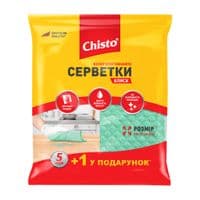 Салфетки для уборки Chisto Блеск влаговпитывающие 5+1 шт. (4823098407539)