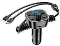 FM трансмітер Borofone BC45, 2USB/QC3.0, 18W, чорний
