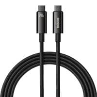 Cable Baseus Tungsten Gold Type-C to Type-C 240W (CAWJ040101) Black 2m