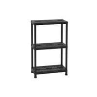 Стеллаж Plastmeccanica Universal Vent пластиковый 3 полки 60х30х95 см черный (5684)