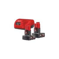 Набор аккумуляторов + зарядных устройств Milwaukee Li-Ion M12 NRG-402, 2x4Ah + ЗП (4933459211)