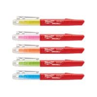 Маркер Milwaukee текстмаркерів InkZAll кольорові, 5шт (48223206)