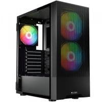 Корпус LogicConcept ARYA MESH+GLASS Вентиляторы ARGB 2x140мм+1x120мм ЧЕРНЫЙ без БЖ ATX