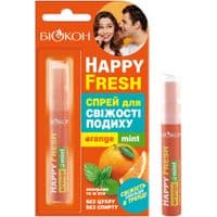 Спрей для ротовой полости Биокон Happy Fresh Для свежести дыхания  Апельсин и мята 10 мл (4823110300039)
