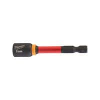 Головка торцевая Milwaukee 1/4", шестигранная, 7 мм Shockwave, ударопрочная (4932492437)
