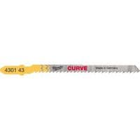 Полотно Milwaukee для лобзика Curve, 75мм/ крок зуба 2,5мм, 5шт, фігурний різ, деревина (4932430143)