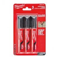 Маркер Milwaukee для будмайданчика INKZALL, великий (L), чорний, 3шт (4932471554)