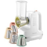 Мультирізка Sencor стаціонарна, 150Вт, 5 насадок, білий