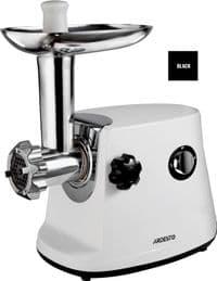Мясорубка Ardesto, 1700Вт, продук.-1.6кг/мин, 3 решетки + для ковб., кеббе, 3 терки, пластик, бело-серебристый
