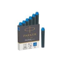 Чернила для перьевых ручек  Parker Картриджи Quink Mini /6шт синий (11 510BLU)