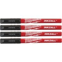 Набір маркерів Milwaukee Fine Tip INKZALL чорний, 4шт (48223164)
