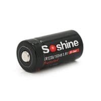 Аккумулятор 16340 / CR123 Li-Ion Soshine 16340P-3.0-700 Protected, 700mAh, 3.0V, Black