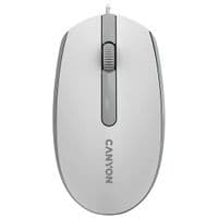 Canyon Wired  optical mouse with 3 buttons, DPI 1000, with 1.5M USB cable,White grey, 65*115*40mm, 0.1kg