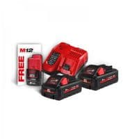 Набор аккумуляторов + зарядных устройств Milwaukee Li-Ion M18 HNRG-302, + 2x3Ah M18 HB3, M12 B2 1x2Ah (4933471071)