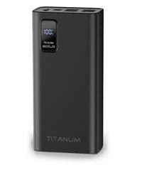 Универсальная мобильная батарея 30000 mAh, Titanum 728S, Black, 22.5 Вт, 4xUSB/Type-C, QC 3.0, PD (TPB-728S-B)