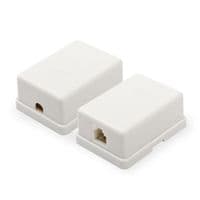 Розетка RJ45 (мережева), 1-портова UTP, біла, 5E категорія, Atcom (15253)