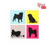 Набір для творчості Rosa Talent 3D 4 Dogs ДВП ґрунтоване, 3 шари, 30 х 30 см (4823098528890)