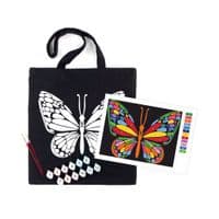 Набір для творчості Rosa екосумка-розмальовка, чорна, Чарівний метелик 38х42см (4823098539728)