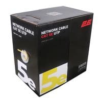 Кабель 2E CAT 5e, U-UTP, 305м, AWG 24/1, LSZH, желтый
