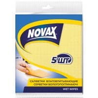 Салфетки для уборки Novax влаговпитывающие 5 шт. (4823058326641)