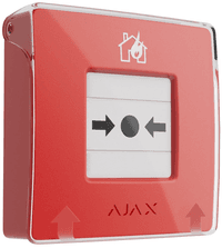 Беспроводная настенная кнопка для активации пожарной  тревоги Ajax ManualCallPoint (Red)